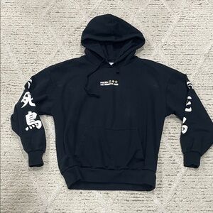 Skinny Dip Black manga Graphic Hoodie size small